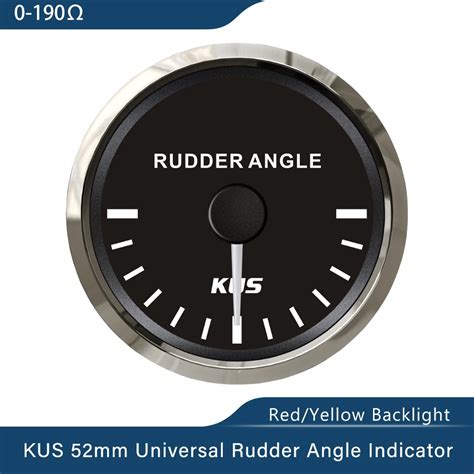 Kus 52mm 85mm Marine Rudder Angle Indicator Gauge With Red Yellow
