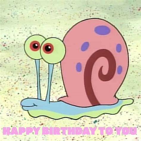 Gary The Snail Happy Birthday Sung By Gary Spongebob