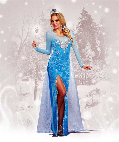 Gorgeous Snow Queen Elsa Frozen Dress Tv And Movie Characters Costume Adult Women Ebay