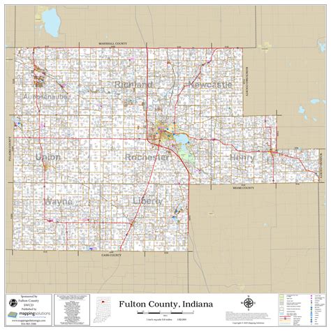 Fulton County Indiana 2020 Wall Map Mapping Solutions