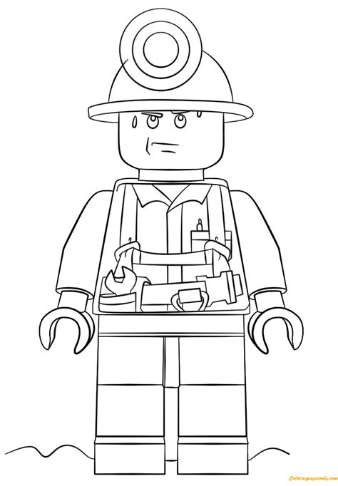 You can now print this beautiful lego pirates jungle coloring page or color online for free. Lego City Mini Figure Miner Coloring Pages - Toys and ...