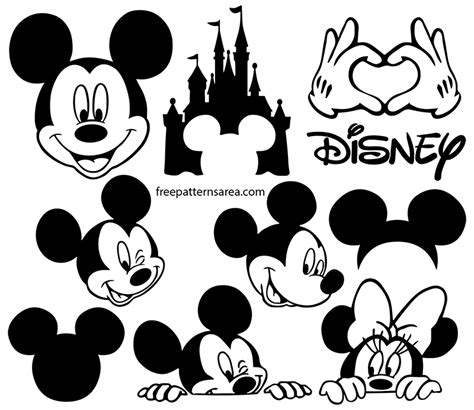 Download mickey mouse vector and use any clip art,coloring,png graphics in your website, document or presentation. Mickey Mouse Silhouette Vector Images | FreePatternsArea
