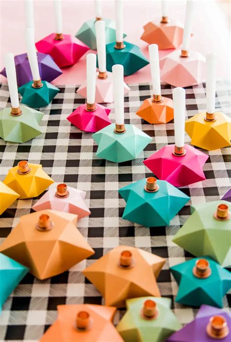 Diy Candle Holders With Origami Stars A Subtle Revelry