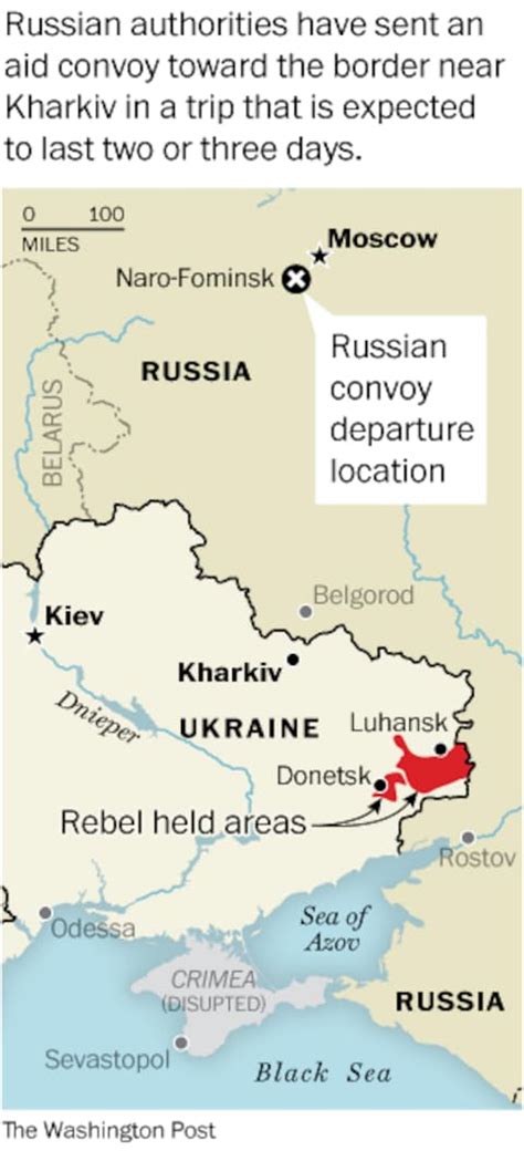 Russian Aid Trucks Depart For Ukraines Eastern Conflict Zones The