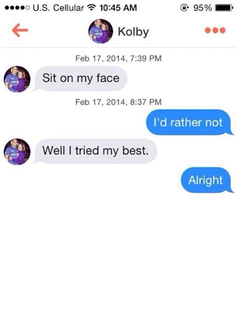 Jan 26, 2020 · want some good tinder pickup lines? These Just Might Be The Best Tinder Conversations Ever