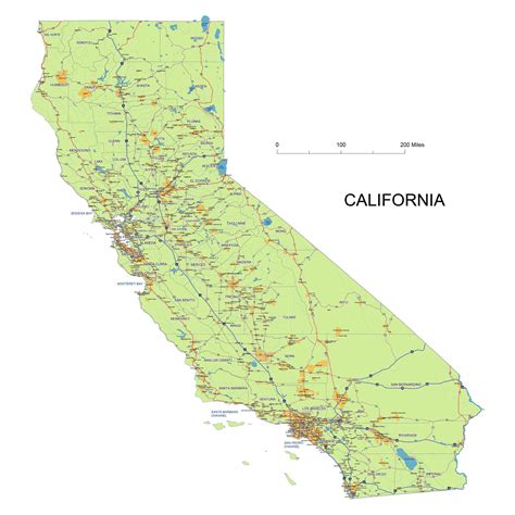Road Map Of California Photos