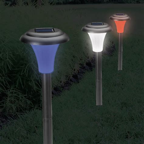 It can be placed at any suitable location outside the house, such as in the walkways and pathways. Patriotic Solar Accent Lighting - Set Of Six | Kennesaw ...