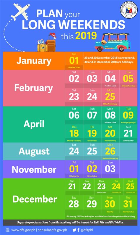 Check out our long weekend calendar in 2020 for malaysians! Holiday Calendar 2020 Philippines | Go Calendar