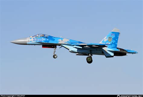 58 Ukrainian Air Force Sukhoi Su 27p Photo By Milspot Id 720061