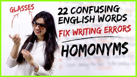 Confusing English Words HOMONYMS Fix Common Vocabulary Mistakes Errors Learn English