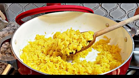 Bring the mixture to a boil, then add the rice. Easy Yellow Rice Recipe | How To Make Yellow Rice | HD ...