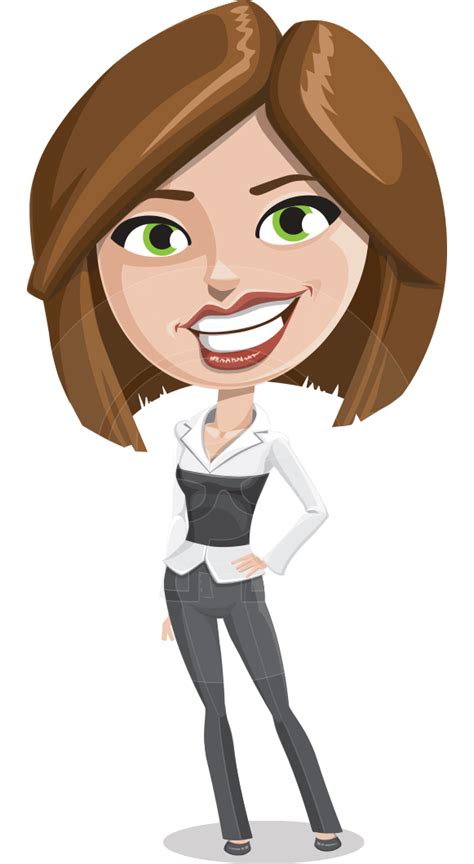 Vector Elegant Office Lady Character Graphicmama Action Poses