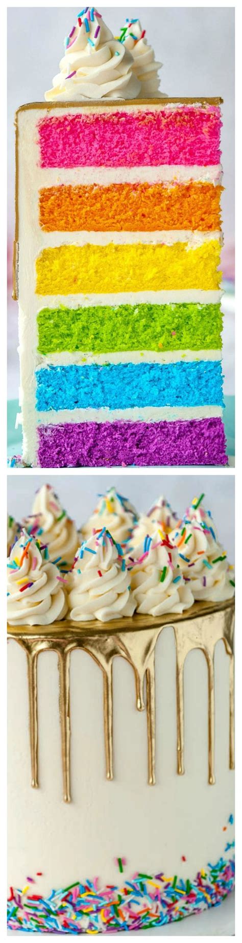 Maybe you would like to learn more about one of these? Delicious Rainbow Cake With Gold Drip - Sugar Geek Show ...