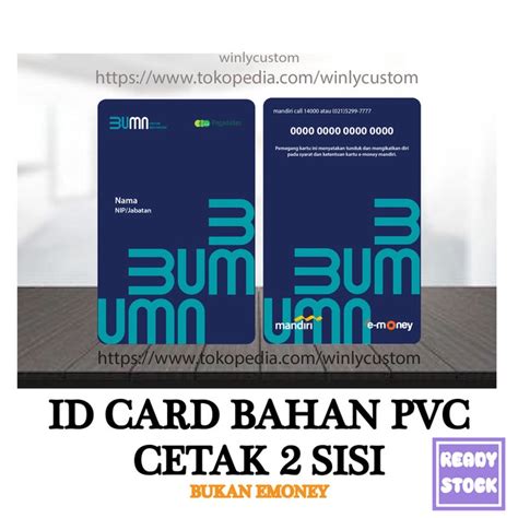 Jual Custom Kartu Pvc Id Card Pegadaian Bumn Terbaru Bahan Pvc 2 Sisi