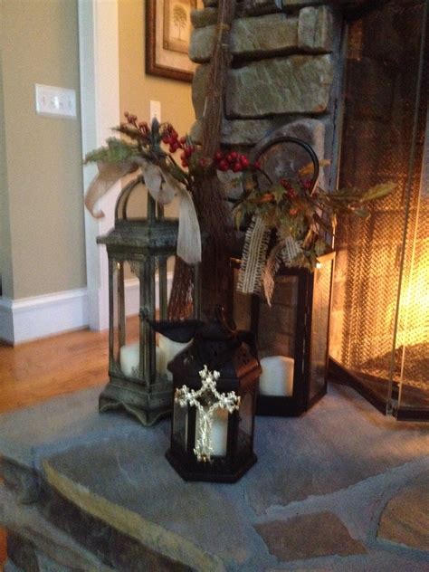 Massie explains how seasonal items can change the look and feel. Decorating With Lanterns | Lanterns decor, Christmas lanterns, Fireplace decor