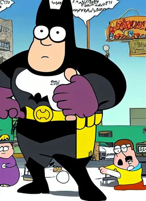Peter Griffin Wears Batman Costume Cartoon Edition Stable