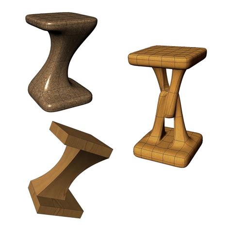 sculpted stool 3d models craftsmanspace