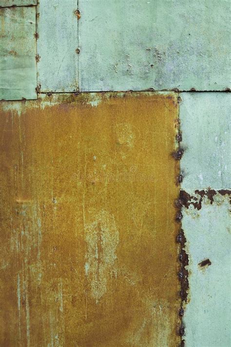 Green Painted Metal Rusted Background Metal Rust Texture Erosion