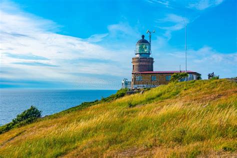 Kullen Lighthouse At Kullaberg Peninsula In Sweden Stock Photo Image Of Cliff Stone