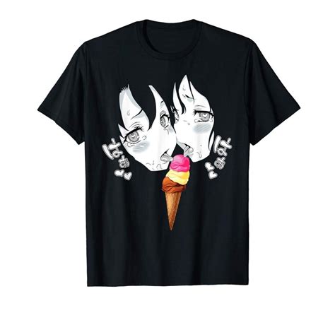 Sex Girls Face Shirt Anime Manga Hentai Ice Cream Apparel Men Fashion