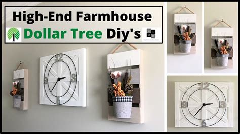 High End Farmhouse Dollar Tree Diys And Decorate With Me YouTube