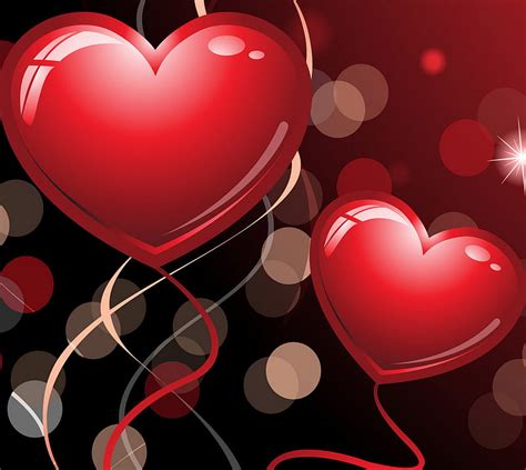 Corazones Abstract Love Red Romantic Shine Valentine Hd