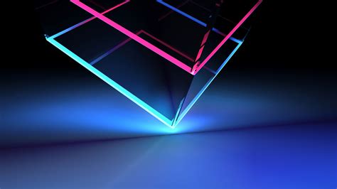 3840x2160 Neon Cube Abstract Shapes 4k 4k Hd 4k Wallpapersimagesbackgroundsphotos And Pictures