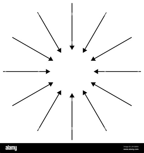Inward Circular Radial Arrows For Tighten Collision Collide Themes