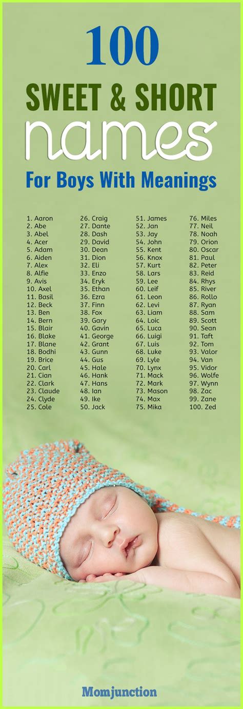100 Sweet And Short Names For Boys With Meanings Nom De Bebe Garcon