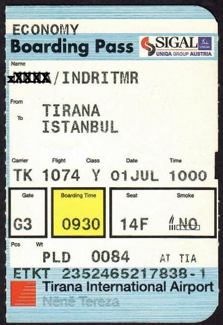 The Traveler S Drawer Turkish Airlines Boarding Pass For The Flight