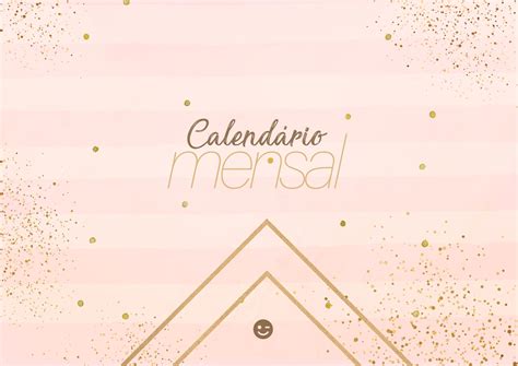 Capa Calendario Mensal 2021 Rose Gold Fazendo A Nossa Festa