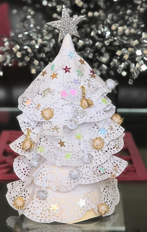 Paper Doily Christmas Tree Craft For Kids Unique Christmas Trees