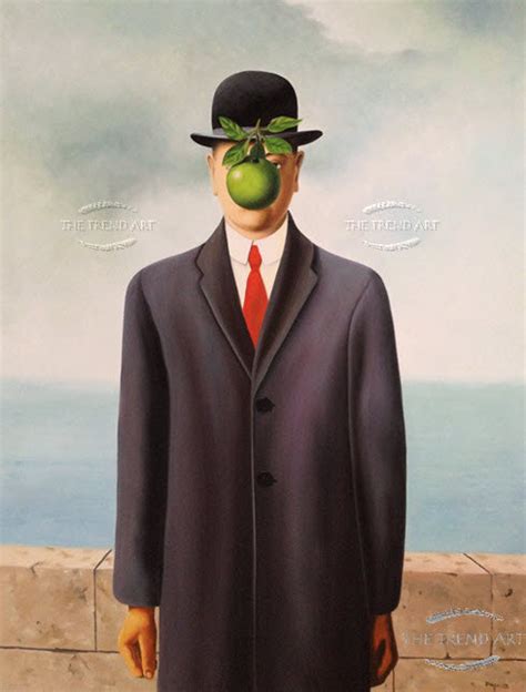 The Son Of Man Painting Rene Magritte Hand Painted Art Oil On Etsy