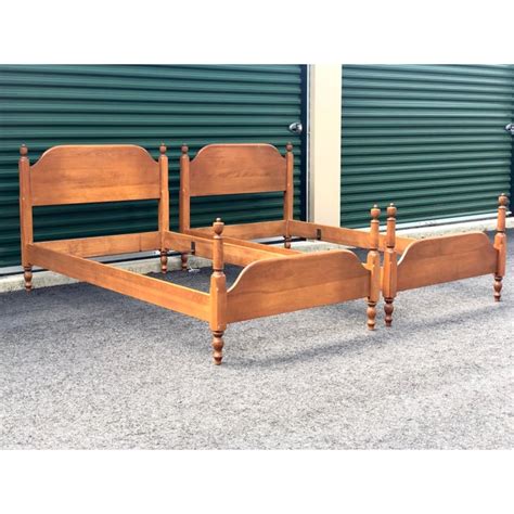 Vintage Heywood Wakefield Solid Maple Twin Beds A Pair Chairish