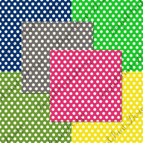 Large Polka Dots Digital Paper Rainbow Large Polka Dots Digital Paper