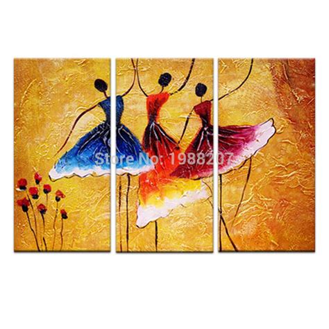 2020 3 Panles Abstract Spanish Dance Paintings Printed On Canvas