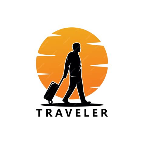 Traveller Logo Template Design Vector Emblem Design Concept ícone De