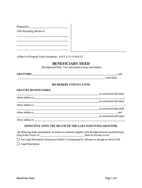 Beneficiary Deed Form Fill Out And Sign Printable Pdf Template Signnow
