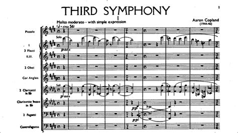 Aaron Copland Symphony No 3 With Score Youtube