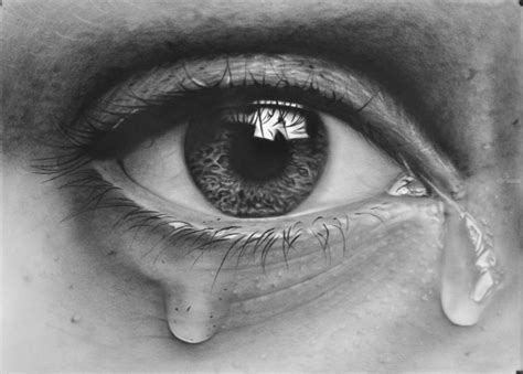 Tears In 3d Drawings Sketch Realism 3 D Oil By Stefan Pabst In