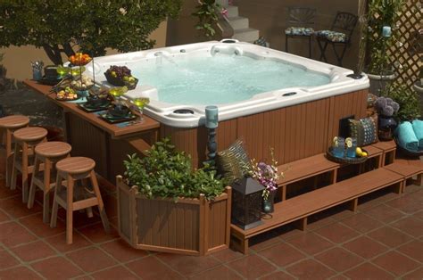 Resultado De Imagen De Jacuzzi Transforms Into Table Hot Tub Backyard