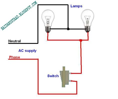 How To Control 2 Lamps Bulbs By One Way Switch Parallel Circuit