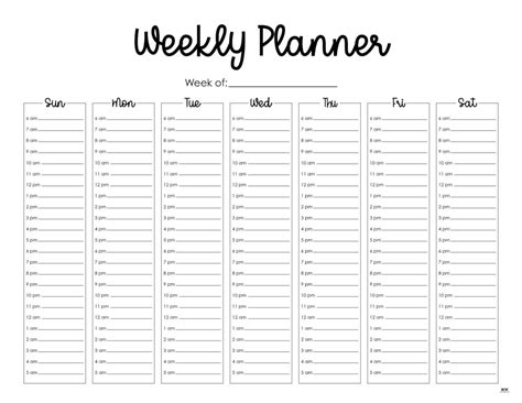 Weekly planners