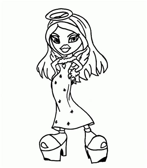 Printable Bratz Drawing Coloring Pages Coloring Cool