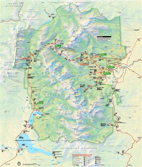 Rocky mountains, byname the rockies, mountain range forming the cordilleran backbone of the great upland system that dominates the western north american continent. Large detailed tourist map of Rocky Mountain National Park