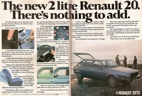 Renault 20 Ts Advert 1978 Triggers Retro Road Tests Flickr