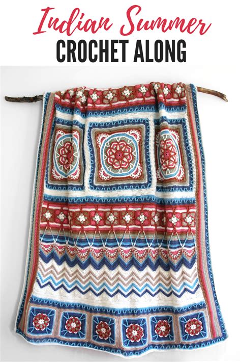 Indian Summer Crochet Along Woolnhook By Leonie Morgan Afghan