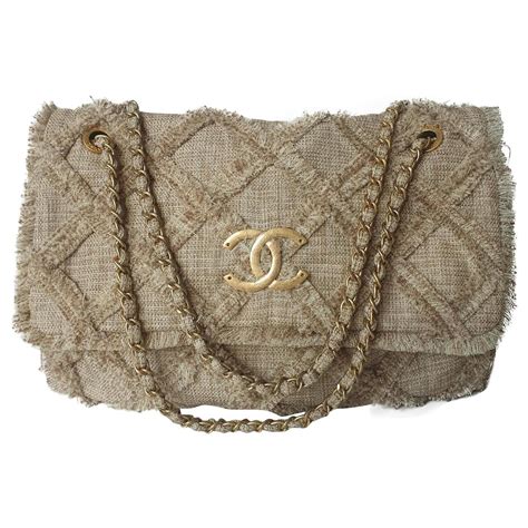 Chanel Handbags Beige Cloth Ref415242 Joli Closet