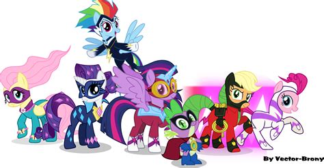 The Power Ponies And Humdrum By Vector Brony On Deviantart