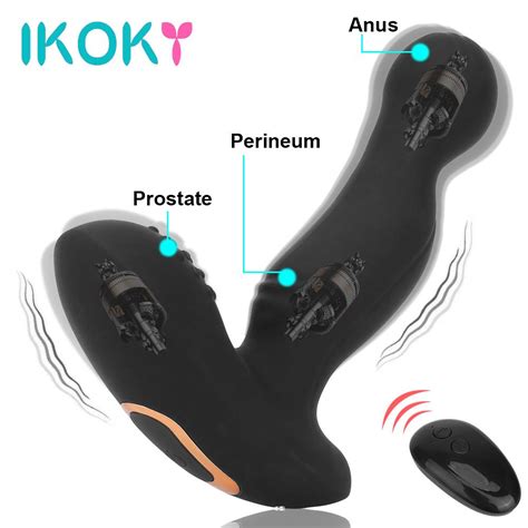 Ikoky Butt Plug Anal Vaginal Stimulator Wireless Remote Control Prostate Massage 10 Frequency